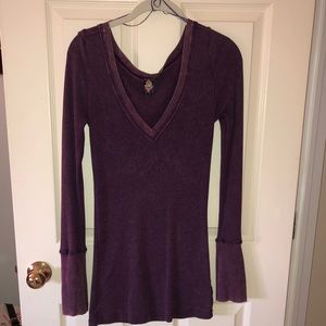 Purple Free People Henley